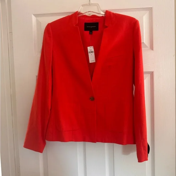Women's Banana Republic Coral Color Blazer - Picture 2 of 8